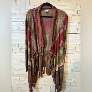 Tasha Polizzi Multicolor Fringe Cardigan